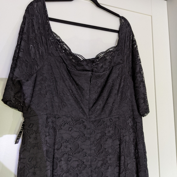 NWT Torrid Off the Shoulder Black Lace Dress - Picture 5 of 10